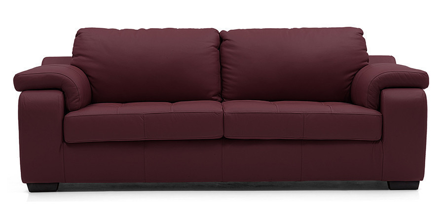 Tribunal Leather Sofa (Wine)